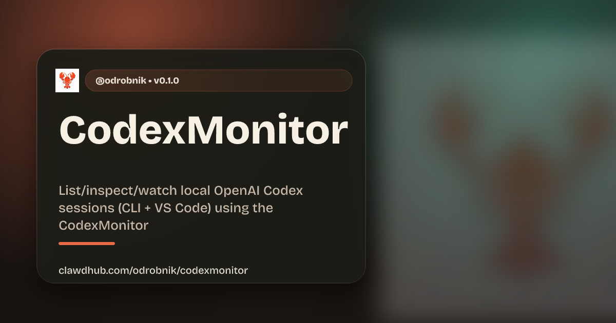 CodexMonitor auf ClawHub
