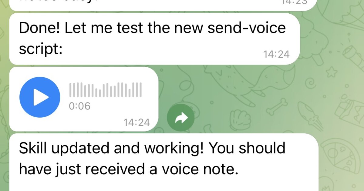 Telegram Sprachnachricht via TTS